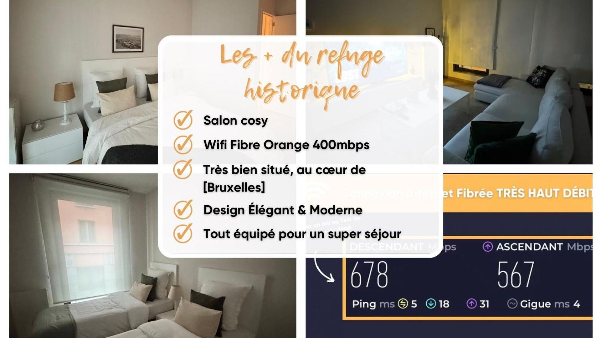 Le Refuge Historique Wifi - Parking - Confort Apartment Brussels