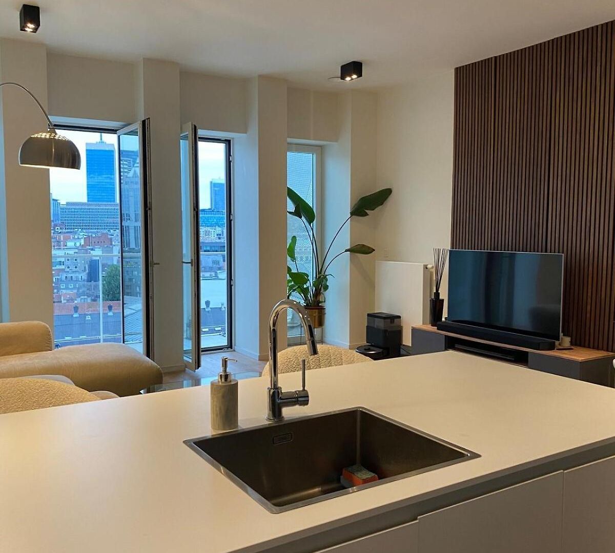 Designer On The Skyline Of Apartment