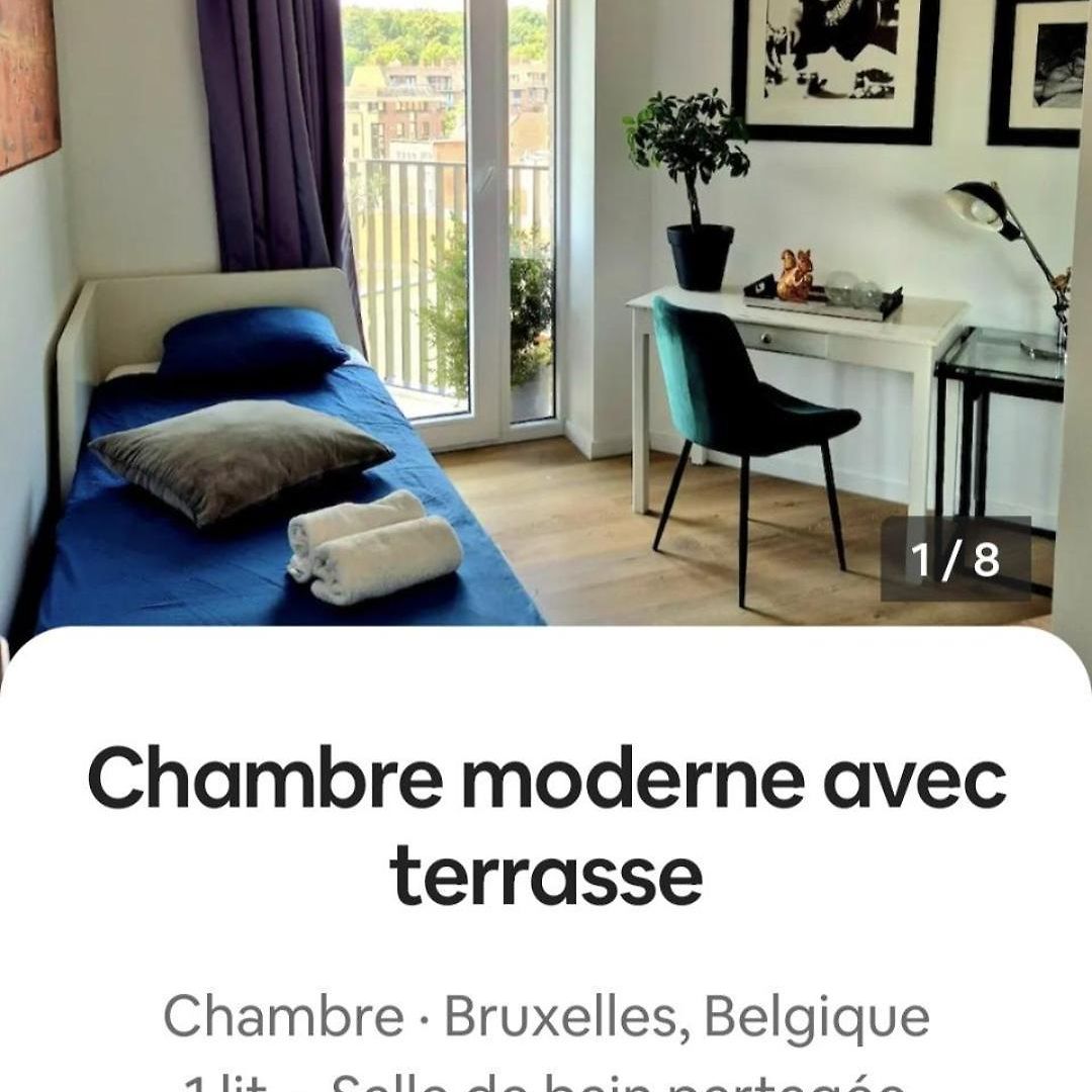 Homestay Richy Stylish Balcony Brussels- Garden View- Shared Bathroom- Inclusive Brussels