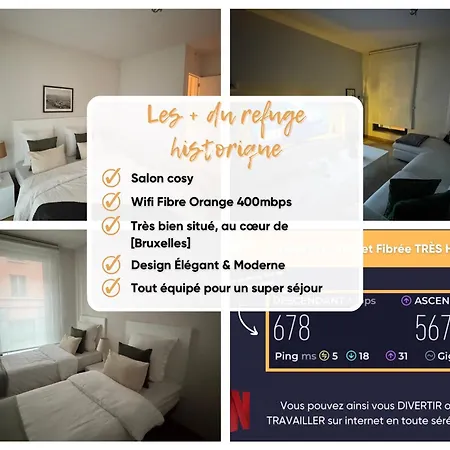 Le Refuge Historique Wifi - Parking - Confort Apartment Brussels