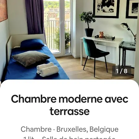 Homestay Richy Stylish Balcony Brussels- Garden View- Shared Bathroom- Inclusive Brussels