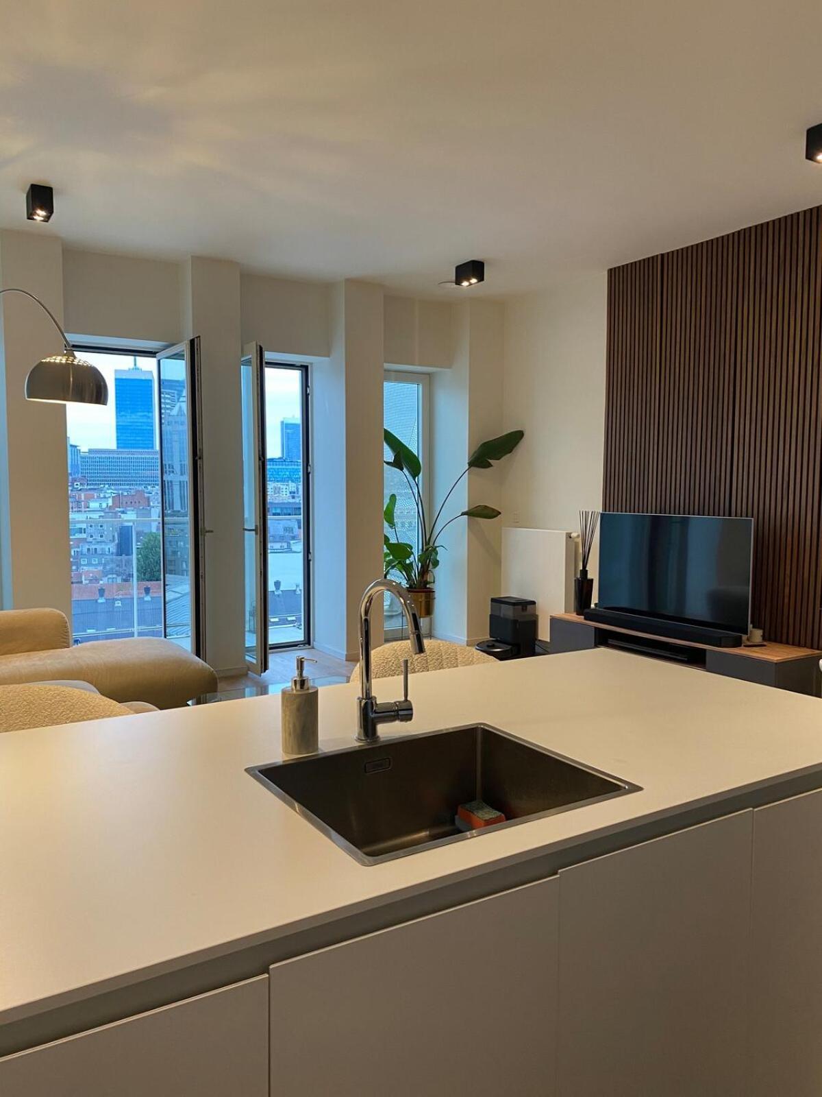 Designer On The Skyline Of Apartment